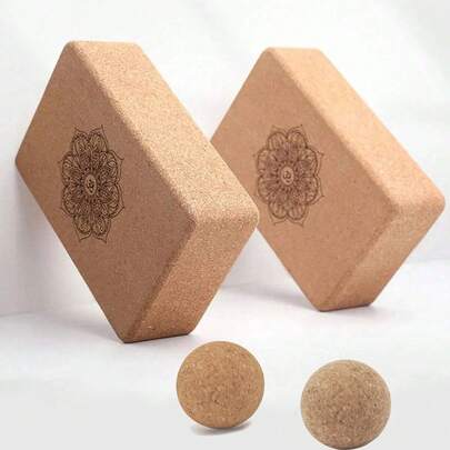 2pcs/1pc High Density Non-Slip Supportive Yoga Blocks, Essential For Yoga, Suitable For Dance Training, Leg Raises, Pilates, Meditation And Indoor Fitness