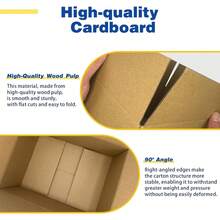 20pcs Brown Corrugated Paper Boxes, Size: 13x8.5x7.5cm, Suitable For Small Business Packaging, Moving, Mailing, Valentine's Day Gifts - Brown - View 3