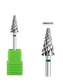 1pc Tungsten Steel Nail Cuticle Drill Bits Carbide Rotate Electric Ceramic Milling Cutter For Manicure Gel Polish Remover Nail Supplies Tools - Silver - View 7