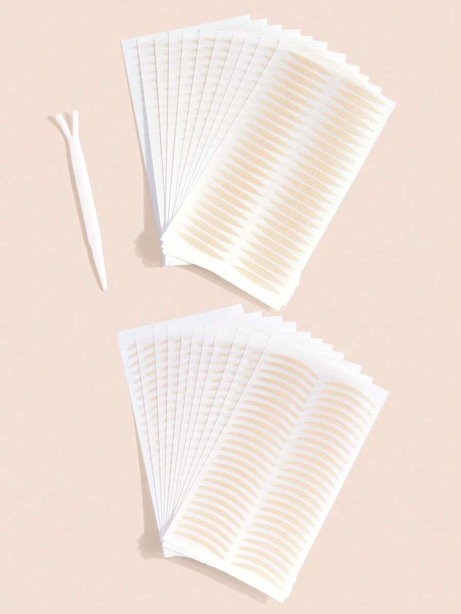 44片双眼皮贴（22片橄榄形+22片月牙形）+ Y型镊子 - 米色 - 查看 1