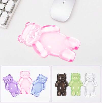 Ergonomic Gel Mouse Wrist Rest, Computer Mouse Wrist Support Pad, Relieves Arm Pain, Cute Bear Wrist Pad, Suitable For Home And Office Work, Gaming, Anti-Fatigue