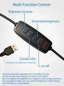 現代北歐日式波希米亞/復古風格LED檯燈，護眼低藍光設計，防閃爍、防眩光，保護視力；支持無級調光，輕巧便攜機身，可折疊，適用於臥室、客廳、居家辦公室、書房、宿舍、兒童房 - 彩色 - 查看 4