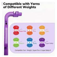 3-In-1 DIY Crochet Hook Holder, Used For Fixing Stitches, Yarn Knitting, Yarn Tension Adjustment, Crochet Tool Magic Circle - Multicolor - View 9