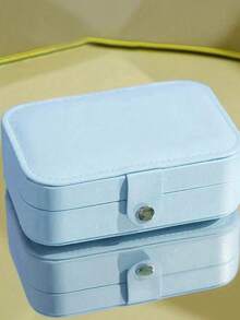 1pc Multi-Functional Jewelry Storage Box, Waterproof PU Leather Jewelry Organizer, Women's Luxury Jewelry Box For Necklaces, Rings, Earrings, Watches, Bracelets, Ideal For Mother's Day, Easter, Birthday Gifts, Perfume & Cosmetic Storage - Multicolor - View 6