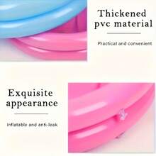1 chiếc bể bơi bơm hơi PVC bền/ao câu cá/thảm nổi - thiết kế tròn phù hợp cho giải trí trong nhà và ngoài trời - Nhiều màu - Xem 4