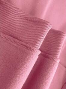 New Men's Fleece Hoodie With Drawstring And Front And Back Print For Autumn And Winter, Machine Washable And Dry Cleanable, Popular Patterns - Simple, Classic, Modern And Fashionable Hoodie - Baby Pink - View 4