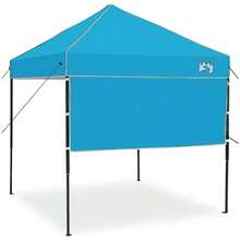 Pavillon-Zelt Blau 194 x 194 x 251 cm Stoff - Blau - Übersicht 5