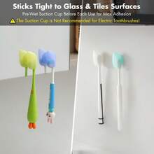 4 Pack Silicone Toothbrush Covers With Suction Cup, Travel Tooth Brush Cover Cap Case, Fits Most Electric And Manual Toothbrushes, For Travel Or Home (Blue) - Mint - View 3