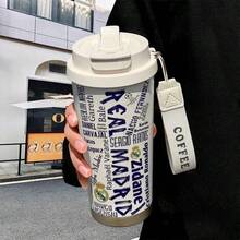 2026 FIFA 世界盃皇家馬德里隊徽保溫杯，520ml 316不鏽鋼便攜咖啡杯，學生旅行水壺，球迷周邊車用馬克杯，送給男性的創意禮物，俱樂部紀念款 - 彩色 - 查看 18