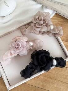 1个女士优雅高端网状大号发爪夹 - 彩色 - 查看 1