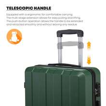 YONSLY Suitcase 20/24/28 Inch With YKK Zipper, TSA Lock, 4 Quiet Wheels, 360° Mesh Compartment, Hard Shell Suitcase, Large Trolley Suitcase, Carry-On Luggage For Holidays, Short Trips And Business Trips - 深綠 - 查看 5