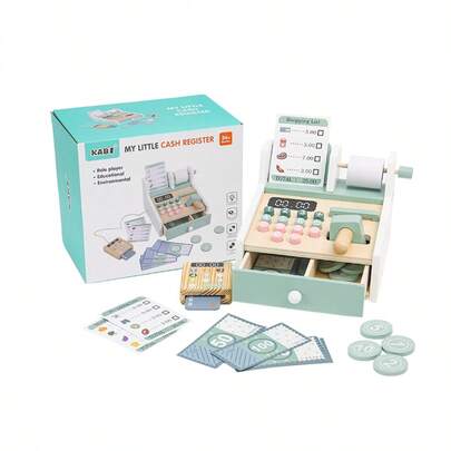 1 Set Traditional Wooden Abacus Counting Toy, Children's Math Learning & Life Cognition Early Education Cash Register Playset