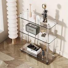 1 tủ đầu giường Acrylic cạnh hẹp, phù hợp với phòng ngủ không gian nhỏ, bàn cuối nhỏ cho phòng ngủ, phòng khách, phòng tắm, tủ đựng đồ trang điểm - Trong suốt - Xem 12