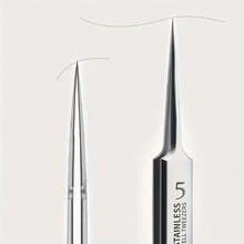 Extracteur de points noirs en acier inoxydable, kit d'outils d'extraction de boutons - extracteur de comédons, pinces à points noirs, aiguille à boutons, outils de beauté du visage - soins du nez et du visage sans odeur, convient pour une peau normale - expert des points blancs et des points noirs - Argent - Voir 7