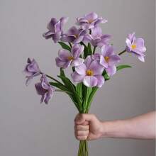 1 bông hoa tulip nhân tạo, thích hợp để trang trí tiệc cưới, trang trí bánh kem, trang trí bàn phòng khách, cây giả, trang trí mùa thu, trang trí phòng, bàn, sân vườn, phụ kiện trang trí phòng. - Nhiều màu - Xem 8