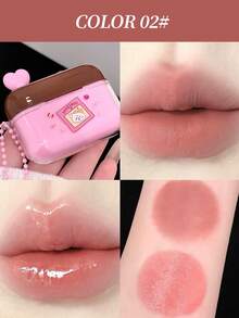 SHAQINUO 1pc Matte & Glossy Dual-Tone Lip Cream With Lip Brush, Moisturizing Long-Lasting Natural Versatile Portable Dual-Color - Nhiều màu - Xem 11