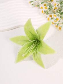 1个逼真大号百合花发夹，清新自然风格发饰，适合春夏外出和夏威夷风情，百搭日常/约会/度假发型，假日旅行必备。 - 彩色 - 查看 15