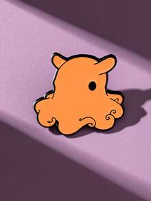 1个可爱柔软的卡通章鱼毛绒胸针，浅棕色，圆脸设计，卷曲的触手，可别在鞋子、包包、衣服上，深受成人和儿童喜爱 - 彩色 - 查看 7