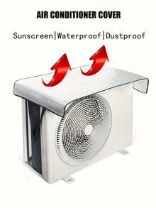 Outdoor Air Conditioner Dust Cover With Rain Shield And Sun Visor, All-Weather AC Unit Cover, Dual-Layer Design, Breathable, Easy Installation, Suitable For Home Use, UV Protection, Waterproof, Dustproof, Applicable For Patio, Outdoor AC Unit, Central AC Outdoor Unit Insulation Pad, Easy Installation, Suitable For Central AC Unit - Multicolor - View 2