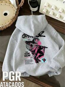 Alternative Rock Band Sweatshirt  International Music Unisex Men's Women's 100% Cotton Top Premium Streetwear New Release Immediate Shipping Various Colors!! - 淺灰色 - 查看 1