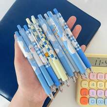 6pcs Cute Duck Shaped Erasable Gel Pens, Black Ink With 0.5mm Tip, Smooth Writing & Quick Drying, Suitable For School Supplies, Office Use And Perfect Gifts (Random Colors) - A - View 2