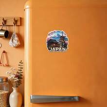 Chiến binh gặp gỡ núi non: Nam châm tủ lạnh hình bóng Nhật Bản với các biểu tượng truyền thống, samurai, tháp và hoa anh đào - Sự kết hợp giữa vẻ mạnh mẽ và thanh lịch từ xứ sở mặt trời mọc. - I - Xem 5