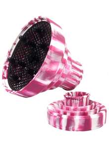 1个渐变色可折叠硅胶吹风机扩散器罩，耐高温硅胶美发卷发造型沙龙工具 - 彩色 - 查看 15