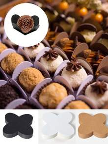 100/50/20张装巧克力包装纸、巧克力/糖果杯、白色花朵折叠包装纸、纸杯蛋糕衬垫、松露巧克力杯、巧克力杯、糖果/馅料杯、蛋糕、母亲节、父亲节、婚礼派对、婴儿派对 - 查看 6