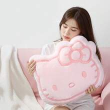 Miniso Family  Style No.18 Black-Pink And Pink Big-Head Back Pillow, High-Quality Filling, Good Resilience, Not Tiring For Long-Time Leaning, Suitable For Multiple Scenarios (1 PC) - Multicolor - View 8