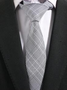 Bộ 1/2 cà vạt nơ và cà vạt cổ kẻ caro xám dành cho nam, thích hợp cho công sở, thường ngày hoặc các dịp trang trọng. - Màu Xám nhạt - Xem 2