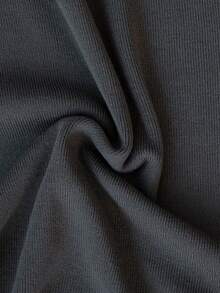 Spring And Summer New Polo Collar Contrasting Dress, College Style Sweet Slim Fit, Bodycon Knit Short Skirt - Dark Grey - View 9