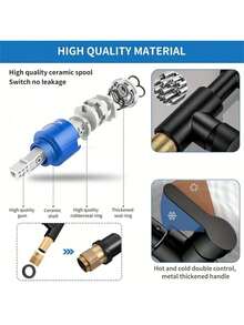 1个现代哑光黑水龙头 - 1080°旋转双模式喷水（高压/起泡），单孔安装，适用于浴室和厨房水槽，陶瓷阀芯，饮用水适用，包含安装配件和G1/2水管，高效清洁工具，优质表面处理 - 升級款多色 - 查看 9