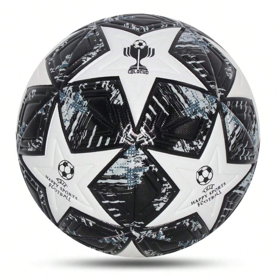 1pc Standard Size5 Size4 Soccer Ball Thickened PU Leather Training Football Durable And Wear-Resistant Seamless Waterproof Design For Teenagers Adults Indoor/Outdoor Sports Competition Matches School Game Beach Game And Entertainment, Comes With Air Needle And Mesh Bag, Perfect Gifts For Easter And Birthday, Happy Spring Accessories - Multicolor - View 1