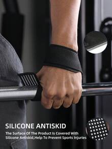 VBOSI 1 Pair Silicone Non-Slip Lifting Straps With Neoprene Padding - Enhanced Grip Strength For Weightlifting, Deadlifts & Gym Training - Multicolor - View 2