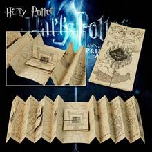 Harry Potter 1张活点地图，精美活点地图角色扮演道具，青少年成人魔法藏宝图 - A - 查看 6