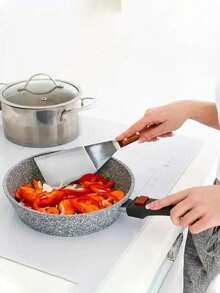 2件套不锈钢布朗尼蛋糕铲，带木柄，专业蛋糕铲和甜点切割器，非常适合制作提拉米苏、布朗尼、千层面和其他烘焙食品。 - 彩色 - 查看 11