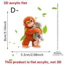 1/5pcs Acrylic Cute Monkey Mother & Baby Hugging Keychain, Warm Graphic Design, Suitable For Decorating Keys, Backpacks, Wallets, Mother's Day Decor, 2D - Multicolor-chain - View 14