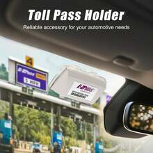 1pc EZ Pass Car Holder With Detachable Suction Cup, Suitable For EZ Pass Mini/IPass Transponder, Can Be Installed Without Removing Hook And Loop (Transparent, 1 Piece) - 1Pack Clear - View 9