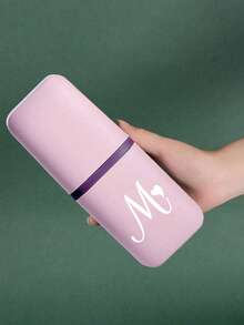 White Art Love Letter A-Z Portable Pink Toothbrush Case, Keeps Your Toothbrush Clean And Ready To Go Anywhere! Travel Toothbrush Holder - Multicolor - View 7