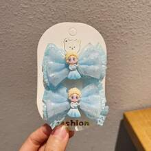 2个公主蕾丝发夹，公主蝴蝶结发夹，公主发夹，发夹，美人鱼发夹，发夹，长发公主发夹，公主发饰，卡通图案发夹，刘海夹，适合日常佩戴和送礼，日常配饰，可爱发饰，派对礼品，公主主题派对礼品，冰雪奇缘主题派对礼品 - 彩色 - 查看 12