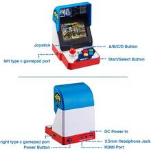 Neogeo Mini Arcade Versión Japonesa con 40 Juegos Clásicos de SNK Precargados, Pantalla LCD de 3.5",  y 2 Puertos para Controles - 1 - Ver 5