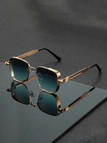1pc Vintage Steampunk Style Fashionable Eyeglasses, Stylish Unisex For All Seasons - Multicolor - View 1