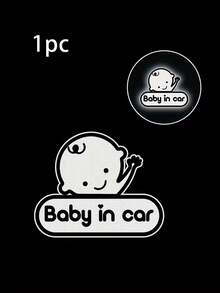 1 pieza Pegatina reflectante de bebé a bordo, calcomanía de advertencia de alta visibilidad de bebé en el coche para automóvil, camión, ventana, parachoques - Multicolor - Ver 10
