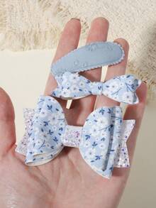 14pcs Glitter Bow Hair Clips, Multi-Color & Style, Suitable For All Seasons - Mixed color - View 6