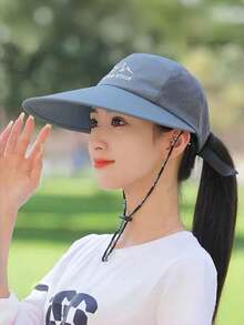 1 chiếc mũ rộng vành chống tia UV cho nữ, thích hợp cho mùa xuân và hè, kiểu dáng thời trang có thể điều chỉnh, mũ leo núi lưới thoáng khí, mũ che nắng cho nam, mũ cho nữ. - A - Xem 4