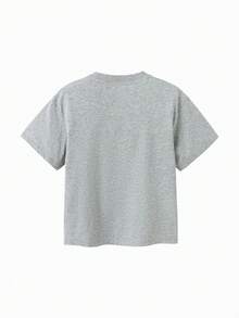 Balabala 大童夏季速干抗菌降温短袖T恤 - 淺花灰 - 查看 2