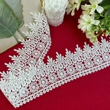 Ruy băng ren satin mỏng, rộng 3,14 inch, dùng để trang trí thủ công bằng ren, làm quà tặng ren móc, trang trí đám cưới. - Nhiều màu - Xem 3
