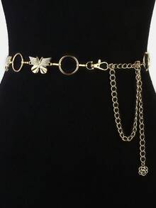 1pc Fashionable Elegant Crystal Butterfly Waist Chain - Bow - View 5