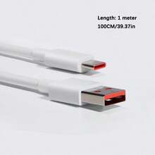 Xiaomi Cable de datos Tipo-C 6A, 1m - Admite carga rápida de 120W/67W/45W/33W, compatible con dispositivos Redmi/Android - Blanco - Ver 2