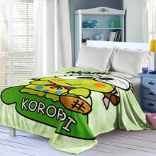 SANRIO Personalized Big Eye Frog Pattern Blanket - Customized Name, One Green Little Frog, Overall Soft And Cute Style, Soft Flannel Blanket, Warm And Comfortable Gift For Family And Friends, Suitable For Home Decor Or Holiday Occasions - Multicolor - View 7